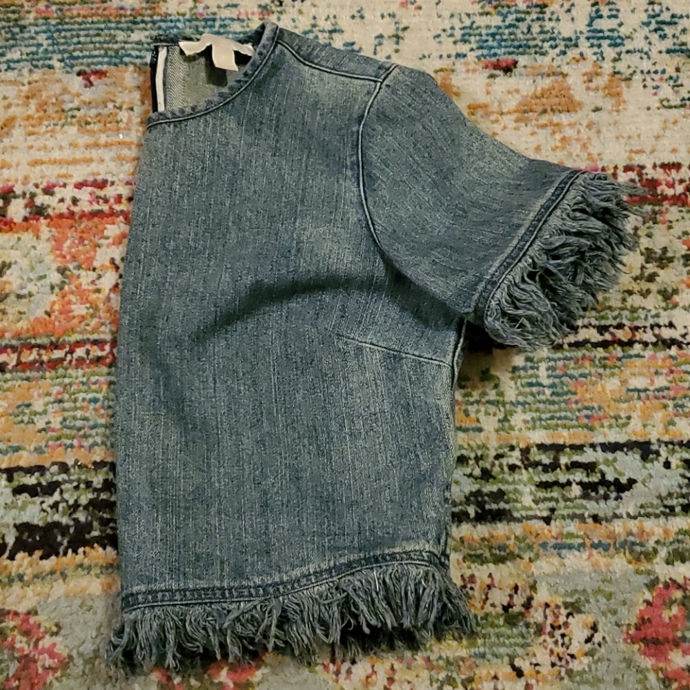 MICHAEL Michael Kors Denim Crop Top